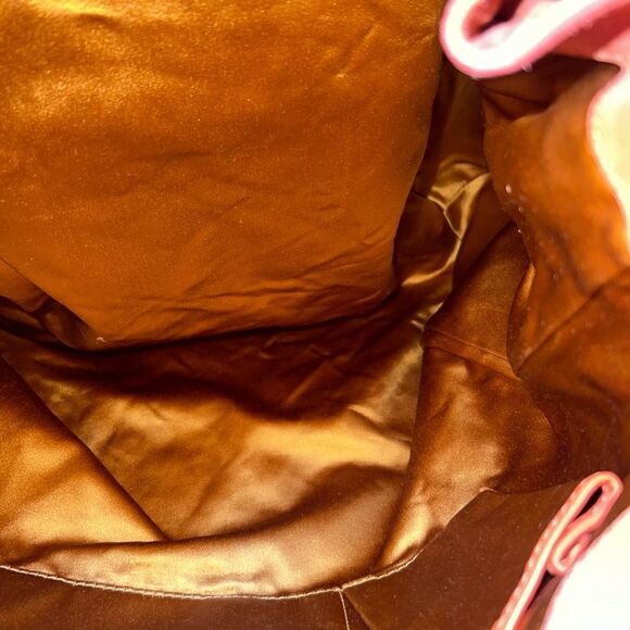 Celine RARE Dimitri Large Suede Satchel in Burnt Ochre - Picture 12 of 16